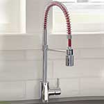 Red Danze Pull-Down Coiled Spring Faucet