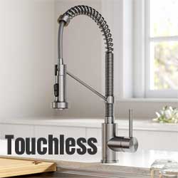 Kraus 18-Inch Touch-less Kitchen Faucet with Dual Sprayer and Spot-Free Finish