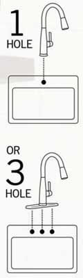 3 Hole or 1 Hole Kitchen Sink Installations