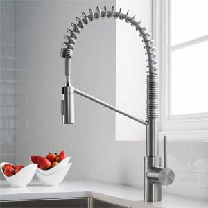 Kraut Oletto Pull-Down Spray Faucet with Matching Soap Dispenser