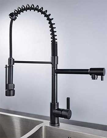 Black Commercial Kitchen Faucet