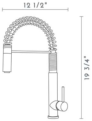 Dax Kitchen Faucet Dimensions