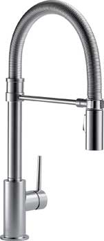 Delta Trinsic Prop Faucet - Commercial Style Kitchen Faucet with High Arc Spout