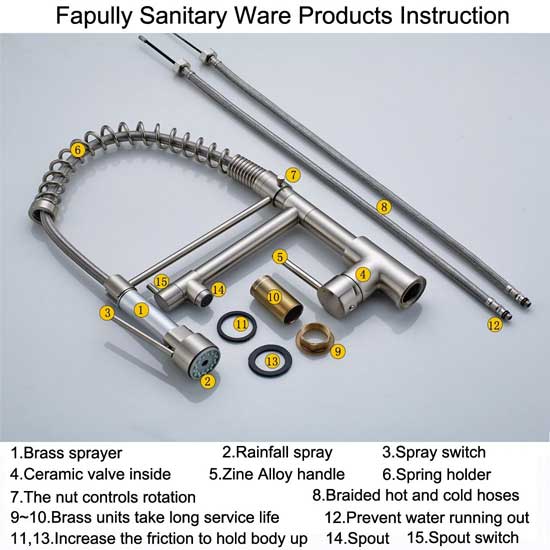 Fapully Faucet Parts