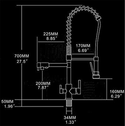 Gold Kitchen Faucet Dimensions