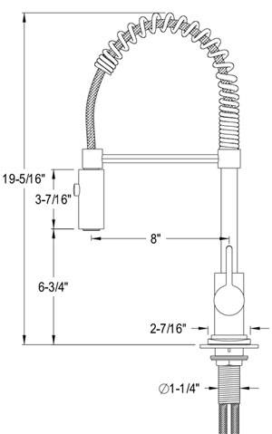 Kingston Brass Faucet Dimensions