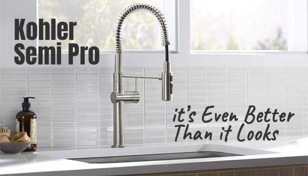 Kohler Semi Pro Kitchen Faucet - Better than it Looks with Boost Water Flow, Magnetic Docking Station, Easy Installation and Comfortable to Use