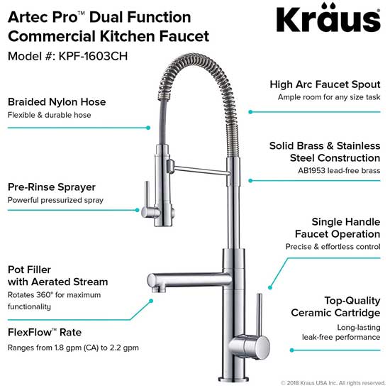 Kraus Artec Pro Faucet Features
