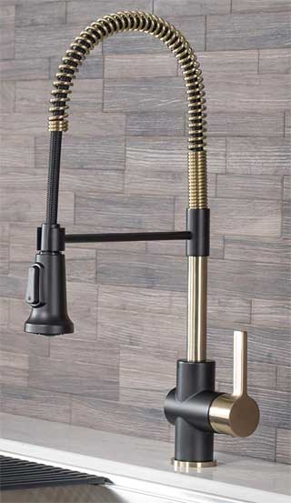 Kraus Black and Gold Kitchen Faucet