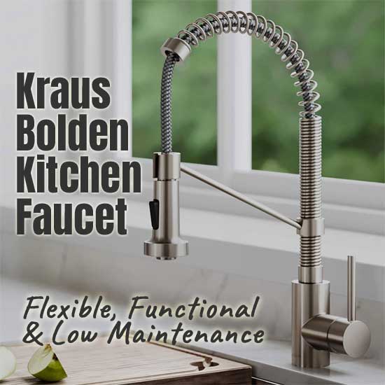 Kraus Bolden Faucet - Flexible, Functional, Easy-Clean and Low Maintenance