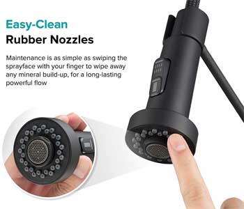 Kraus Easy Clean Spray Nozzle on Commercial Style Pull Down Kitchen Faucet