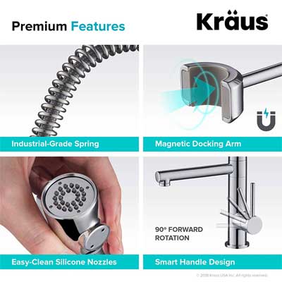 Kraus Industrial Kitchen Faucet Premium Features