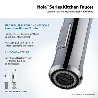 Close-Up of the Kraus Nola Faucet Spout