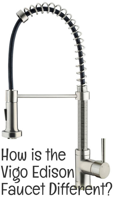 How is the Vigo Edison Faucet Different from other Commercial-Style Coil Spring Faucets?