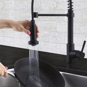 Vigo Edison Kitchen Faucet in Matte Black