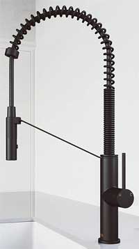 Vigo Livingston Black Kitchen Faucet with Magnetic Sprayer